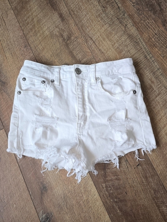 Aeropostale Pants - Aeropostale White Distressed High-Rise Jean Shorts Size 4
